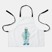 Skeleton as Doctor with Face mask Schort (Voorkant)