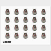 Skeleton Astronaut Ronde Sticker (Vel)