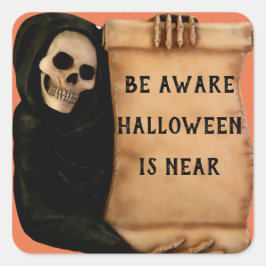 Skeleton Aware Banner Vierkante Sticker