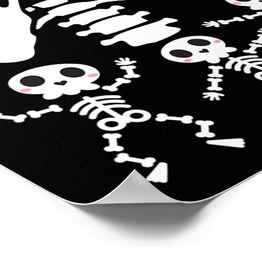 Skeleton Baby Halloween zwangerschapskleren Poster (Hoek)