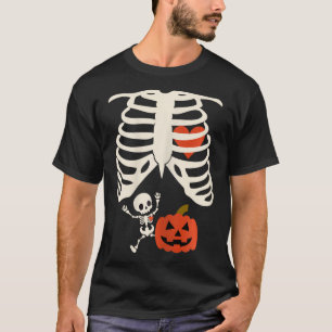 Skeleton Baby Halloween zwangerschapskostuum T-shirt