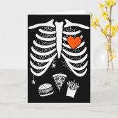Skeleton Baby Pregnant Xray Rib Cage For Fall Hall Kaart (Gele Bloem)