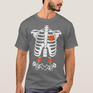 Skeleton Baby Zwangere röntgenribkooi voor Herfst T-shirt