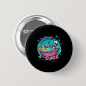 Skeleton Bad Humor Rubber Eend Funny Halloween Ronde Button 5,7 Cm (Voorkant /achterkant)