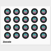 Skeleton Bad Humor Rubber Eend Funny Halloween Ronde Sticker (Vel)
