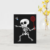 Skeleton Badminton Halloween Smash Shuttle Easy Co Kaart (Gele Bloem)