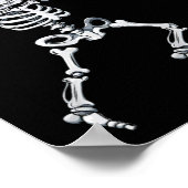 Skeleton Badminton Smash Shuttle Halloween Poster (Hoek)