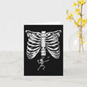 Skeleton Badminton Zwangerschap Halloween Smash Sh Kaart (Gele Bloem)