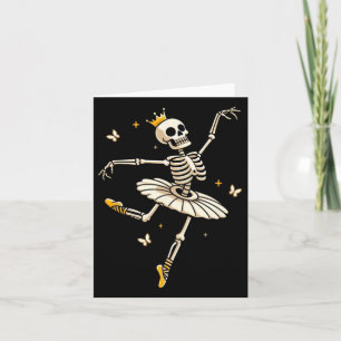 Skeleton Ballerina Ballet Dance Schattige Hallowee Kaart