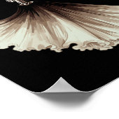 Skeleton Ballerina Ballet Dans Halloween Vrouwen G Poster (Hoek)