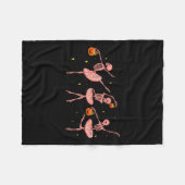 Skeleton Ballerina Halloween Jack O Lantern Dancer Fleece Deken (Voorkant (Horizontaal))