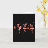 Skeleton Ballerina Halloween Jack O Lantern Dancer Kaart (Gele Bloem)