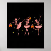 Skeleton Ballerina Halloween Jack O Lantern Dancer Poster (Voorkant)