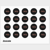 Skeleton Ballerina Halloween Jack O Lantern Dancer Ronde Sticker (Vel)