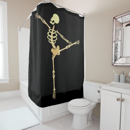 Skeleton Ballerina Shower Curtain Douchegordijn (In situ)