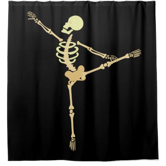 Skeleton Ballerina Shower Curtain Douchegordijn (Voorkant)
