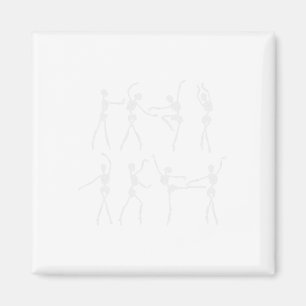 Skeleton Ballerinas Ballet Dance Cute Halloween Co Magneet