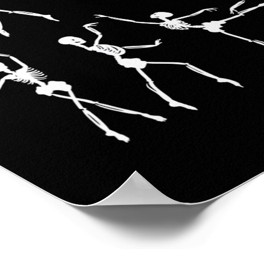 Skeleton Ballerinas Ballet Dance Cute Halloween Co Poster (Hoek)