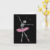 Skeleton Ballet Halloween Kostuum Funny Skull Kaart (Gele Bloem)