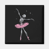 Skeleton Ballet Halloween Kostuum Funny Skull Magneet (Voorkant)
