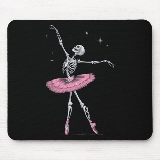 Skeleton Ballet Halloween Kostuum Funny Skull Muismat (Voorkant)