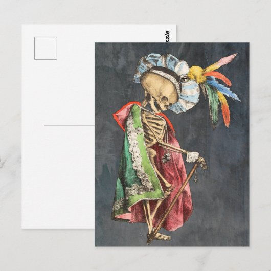 Skeleton Bard van Pu'Shing Bhu'Tons Briefkaart (Voorkant / Achterkant)