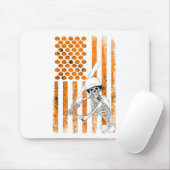 Skeleton Baseball Player Fan Skeleton Halloween Ba Muismat (Met muis)