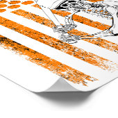 Skeleton Baseball Player Fan Skeleton Halloween Ba Poster (Hoek)