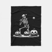 Skeleton Baseball Speler Halloween Mannen Vrouwen  Fleece Deken (Voorkant)