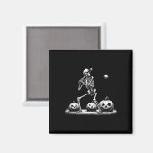 Skeleton Baseball Speler Halloween Mannen Vrouwen  Magneet (Voorkant / Achterkant)
