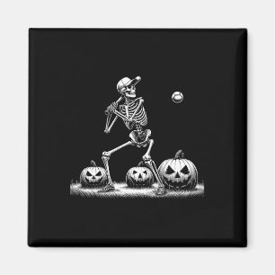 Skeleton Baseball Speler Halloween Mannen Vrouwen Magneet