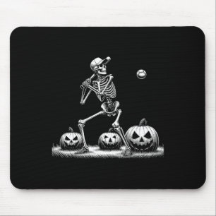 Skeleton Baseball Speler Halloween Mannen Vrouwen  Muismat
