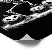 Skeleton Baseball Speler Halloween Mannen Vrouwen Poster (Hoek)