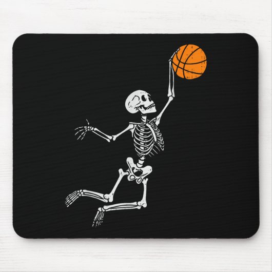 Skeleton Basketball Halloween Costume Mens Boys Te Muismat (Voorkant)