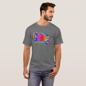 SKELETON BASS Multi-Color Psychedelic T-shirt (Voorkant volledig)
