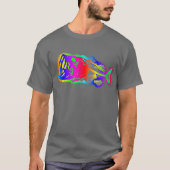 SKELETON BASS Multi-Color Psychedelic T-shirt (Voorkant)