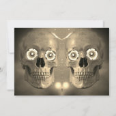 Skeleton Bat Halloween Party Invitation Kaart (Achterkant)