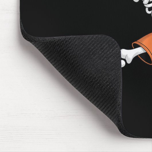 Skeleton Batting Baseball Halloween  Muismat (Hoek)