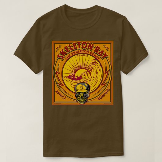 SKELETON BAY SURFING SKELETON COAST NAMIBIA AFRIKA T-SHIRT (Design voorkant)