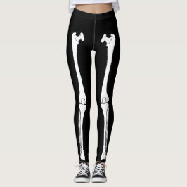 Skeleton Been Botten Zwart Halloween Leggings