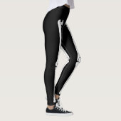 Skeleton Been Botten Zwart Halloween Leggings (Rechts)