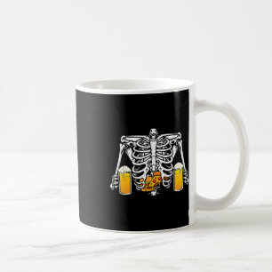 Skeleton Beer Lover Hamburger Pizza Xray Halloween Koffiemok
