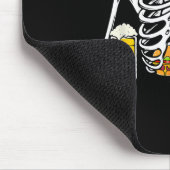 Skeleton Beer Lover Hamburger Pizza Xray Halloween Muismat (Hoek)