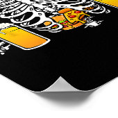 Skeleton Beer Lover Hamburger Pizza Xray Halloween Poster (Hoek)