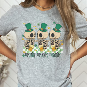 Skeleton Beer St. Patrick's Day, Drink Drink Drink T-shirt