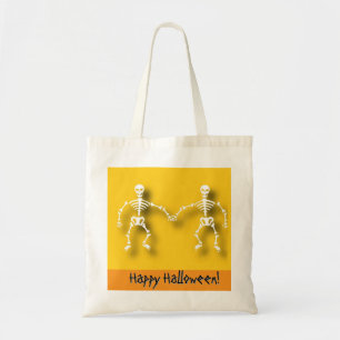 Skeleton bewerkbare Halloween Tote Bag