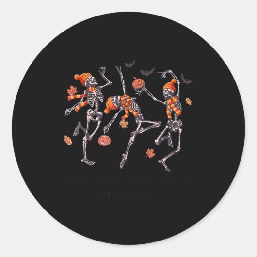 Skeleton Bible Verse Dry Bones Come Alive Christia Ronde Sticker (Voorkant)