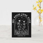 Skeleton Bible Verse Dry Botten Come Alive Christi Kaart (Gele Bloem)
