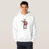 Skeleton bij Muziek met Guitar Hoodie (Voorkant volledig)