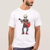 Skeleton bij Muziek met Guitar T-shirt (Voorkant)
